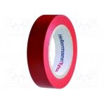 Tape: electrical insulating; W: 15mm; L: 10m; Thk: 150um; red; 220% HTAPE-FLX-15RD HELLERMANNTYTON