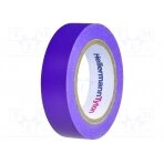 Tape: electrical insulating; W: 15mm; L: 10m; Thk: 150um; violet HTAPE-FLX-15VT HELLERMANNTYTON