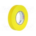 Tape: electrical insulating; W: 15mm; L: 10m; Thk: 150um; yellow HTAPE-FLX-15YE HELLERMANNTYTON