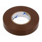 Tape: electrical insulating; W: 15mm; L: 25m; Thk: 0.15mm; brown BMESB1525MA BM GROUP