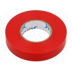 Tape: electrical insulating; W: 15mm; L: 25m; Thk: 0.15mm; red; 200% BMESB1525RO BM GROUP