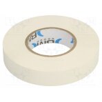 Tape: electrical insulating; W: 15mm; L: 25m; Thk: 0.15mm; white BMESB1525BI BM GROUP