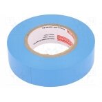 Tape: electrical insulating; W: 19mm; L: 20m; Thk: 0.15mm; blue; 220% PLH-N12-19-20/BL PLYMOUTH