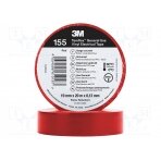 Tape: electrical insulating; W: 19mm; L: 20m; Thk: 130um; red; rubber 3M-TF-155-19-20RD 3M