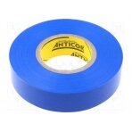 Tape: electrical insulating; W: 19mm; L: 20m; Thk: 190um; blue; 100% ANC-202-19-20BL ANTICOR