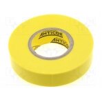 Tape: electrical insulating; W: 19mm; L: 20m; Thk: 190um; yellow ANC-202-19-20YE ANTICOR
