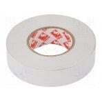 Tape: electrical insulating; W: 19mm; L: 33m; Thk: 130um; white; 180% SCAPA-2702A-19/33W SCAPA