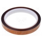 Tape: high temperature resistant; Thk: 0.06mm; 40%; amber; W: 12mm POL-12MM