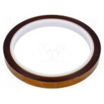 Tape: high temperature resistant; Thk: 0.06mm; 40%; amber; W: 9mm POL-9MM