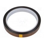 Tape: high temperature resistant; Thk: 0.07mm; 50%; amber; W: 12mm ATS-051-0003 ANTISTAT