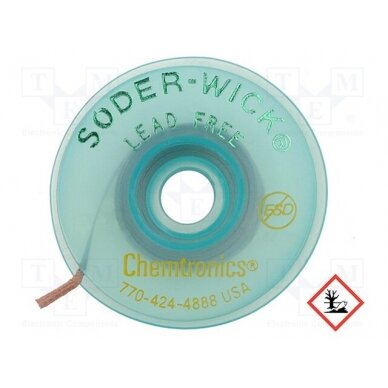 Tape: desoldering; halide-free,rosin,Lead Free,No Clean,ROL0 CH-SW40-1-5 CHEMTRONICS