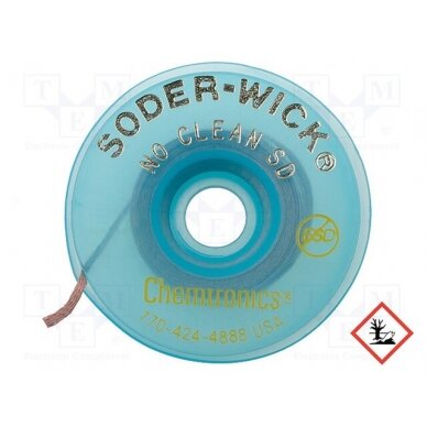 Tape: desoldering; halide-free,rosin,No Clean,ROL0; W: 1.5mm CH-SW60-2-5 CHEMTRONICS