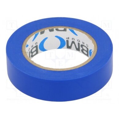 Tape: electrical insulating; W: 15mm; L: 10m; Thk: 0.15mm; blue; 200% BMESB1510BL BM GROUP 1