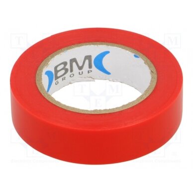Tape: electrical insulating; W: 15mm; L: 10m; Thk: 0.15mm; red; 200% BMESB1510RO BM GROUP 1