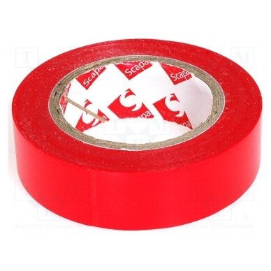 Tape: electrical insulating; W: 15mm; L: 10m; Thk: 130um; red; rubber SCAPA-2702-15R SCAPA