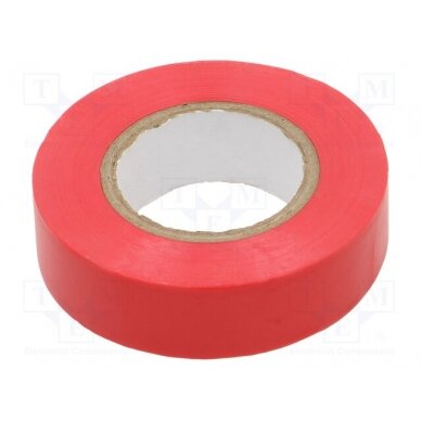 Tape: electrical insulating; W: 19mm; L: 20m; Thk: 130um; red; rubber 3760-19MM-20M/RD 1