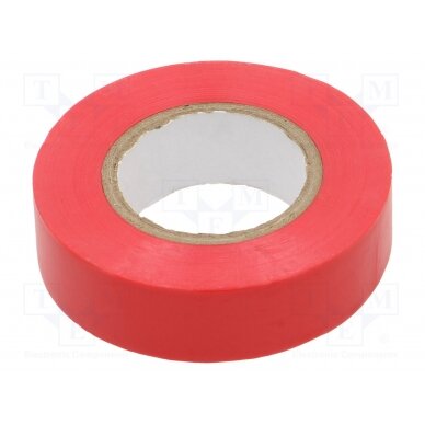 Tape: electrical insulating; W: 19mm; L: 20m; Thk: 130um; red; rubber 3760-19MM-20M/RD