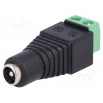 Transition: adapter; 5.5/2.1mm; 5.5mm; 2.1mm; screw terminal PC-GP2.1-TB