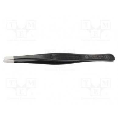 Tweezers; Blade tip shape: flat,rounded; Tweezers len: 120mm; ESD BRN-5-866-13 BERNSTEIN 1
