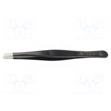 Tweezers; Blade tip shape: flat,rounded; Tweezers len: 120mm; ESD BRN-5-866-13 BERNSTEIN