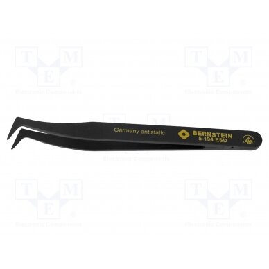 Tweezers; Blade tip shape: rounded; Tweezers len: 120mm; ESD BRN-5-194 BERNSTEIN