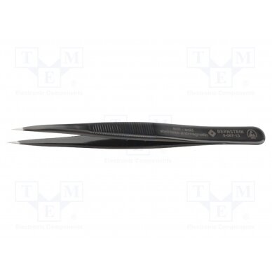 Tweezers; Blade tip shape: sharp; Tweezers len: 110mm; ESD BRN-5-087-13 BERNSTEIN