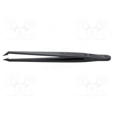 Tweezers; Blade tip shape: sharp; Tweezers len: 110mm; ESD IDL-708.CF IDEAL-TEK 1