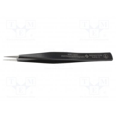 Tweezers; Blade tip shape: sharp; Tweezers len: 130mm; ESD BRN-5-878-13 BERNSTEIN
