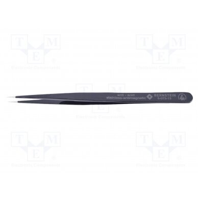 Tweezers; Blade tip shape: sharp; Tweezers len: 140mm; ESD BRN-5-073-13 BERNSTEIN