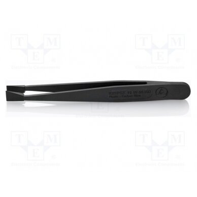 Tweezers; Blade tip shape: trapezoidal; Tweezers len: 115mm; ESD KNP.920905ESD KNIPEX 1