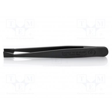 Tweezers; Blade tip shape: trapezoidal; Tweezers len: 115mm; ESD KNP.920905ESD KNIPEX