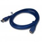 USB 3.0 kabelis Micro B, mėlynas, 1,8m