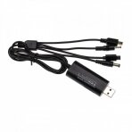 USB adapteris / kabelis DC kištukas, Micro USB, Mini USB 5V, 9V, 12V