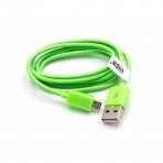 USB duomenų kabelis Micro-USB 1 m, žalias