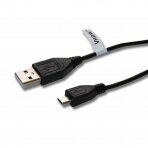 USB duomenų kabelis Micro-USB 1 m, juodas