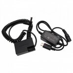 Maitinimo adapteris (kroviklis) foto - video kamerai ACK-E18 + DC jungtis DR-E18, spiralinis kabelis, USB