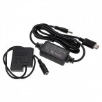 Maitinimo adapteris (kroviklis) foto - video kamerai DMW-AC8 Panasonic Lumix + DC jungtis DMW-DCC15, USB