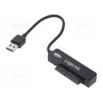 USB to SATA adapter; SATA plug,USB A plug; 200mm; 5Gbps AU0012A LOGILINK