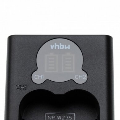 Kroviklis foto-video kamerai USB su ekranu Fujifilm NP-W235, 7.2V, Li-Ion 3