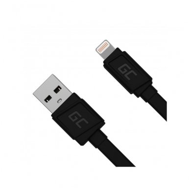 USB kabelis GC matinis, plokščias, Lightning Apple 2.4A greito krovimo palaikymas 1