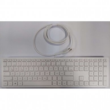 USB klaviatūra HP 310 balta M54851-041 GR German