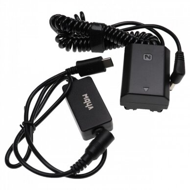 Maitinimo adapteris (kroviklis) foto - video kamerai AC-FZ100 Sony Alpha 9 II + DC jungtis NP-FZ100, USB 2