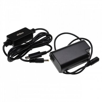 Maitinimo adapteris (kroviklis) foto - video kamerai DMW-AC8 Panasonic Lumix + DC jungtis DMW-DCC16, USB 1