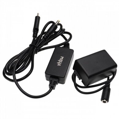 Maitinimo adapteris (kroviklis) foto - video kamerai DMW-AC8 Panasonic Lumix + DC jungtis DMW-DCC6, USB 1