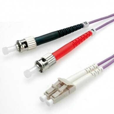 Value Fibre Optic Jumper Cable, 50/125µm, Lc/St, Om4, Purple 21.99.8771 798709