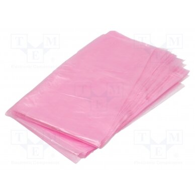 Waste bag; ESD; 23um; 40l; 10pcs; polyetylene; pink ERS-410950007 EUROSTAT GROUP