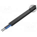 Wire; ASI BUS,automatics; 2x2,5mm2; stranded; Cu; unshielded; EPDM A-BUS-2X2.5-BK HELUKABEL