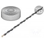Wire: assembly; Core: stranded; Ext.dimensions: 2x1.4mm; -20÷70°C TAS-TSK1130-BK/GY TASKER