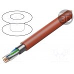 Wire: control cable; YnTKSYekw; Insulation: PVC; Colour: red; 150V YNTKSYEKW-4X2X0.8 TECHNOKABEL