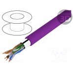 Wire; F/UTP; 6; solid; Cu; 4x2x23AWG; LSZH; violet; 500m; Øcable: 6mm DK-1624-VH-5 DIGITUS